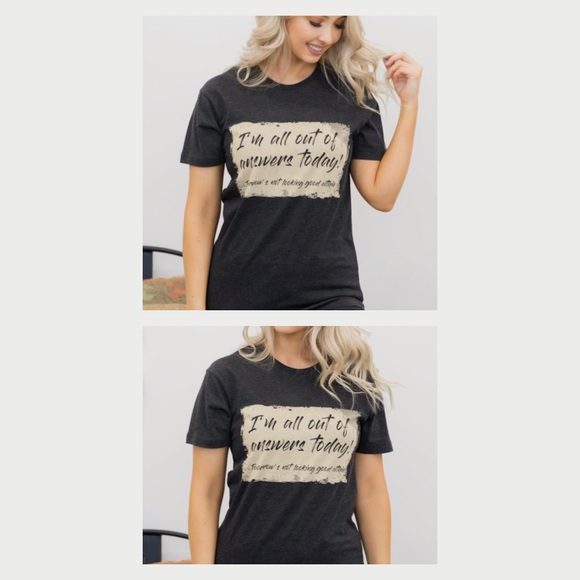 Short Sleeve Top in Heather Black - Size XL - Picture 1 of 1